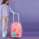 Novex Princes Backpack with Trolly (Pink)