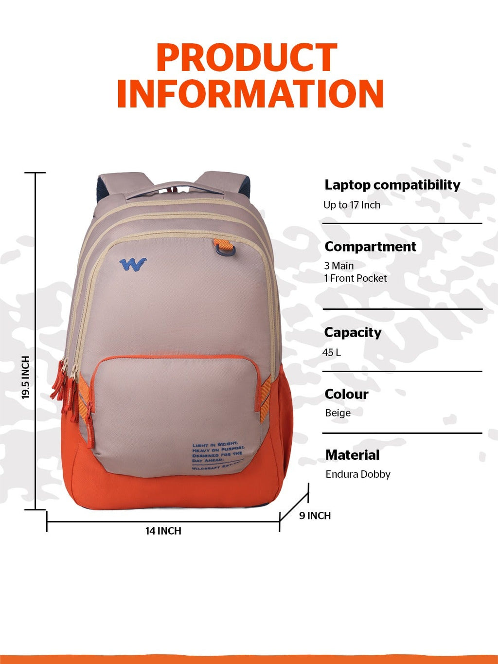 Wildcraft Outlander 45 (Beige)