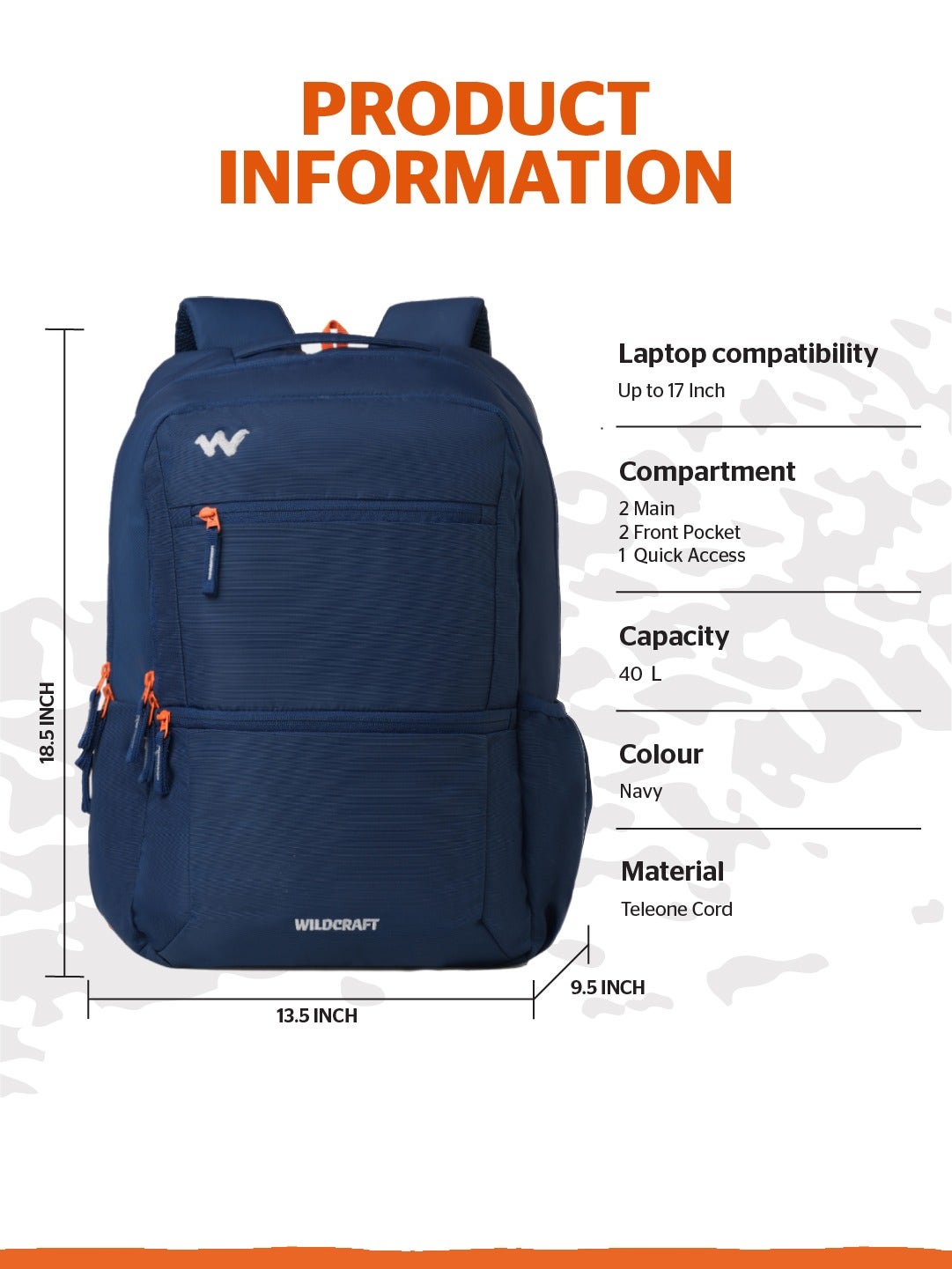 Wildcraft Ranger 40 (Navy)