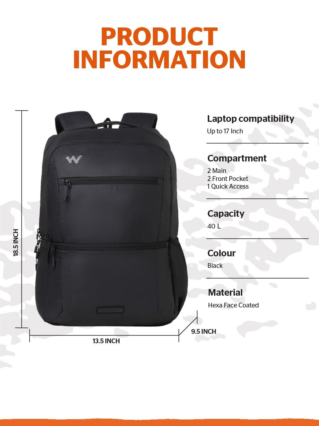 Wildcraft Ranger 40 (Black)