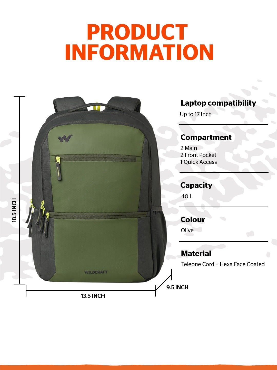 Wildcraft Ranger 40 (Olive)