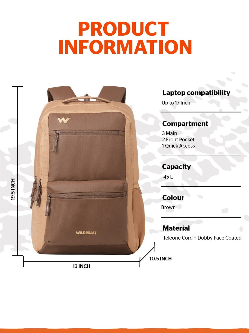 Wildcraft Ranger 45 (Brown)