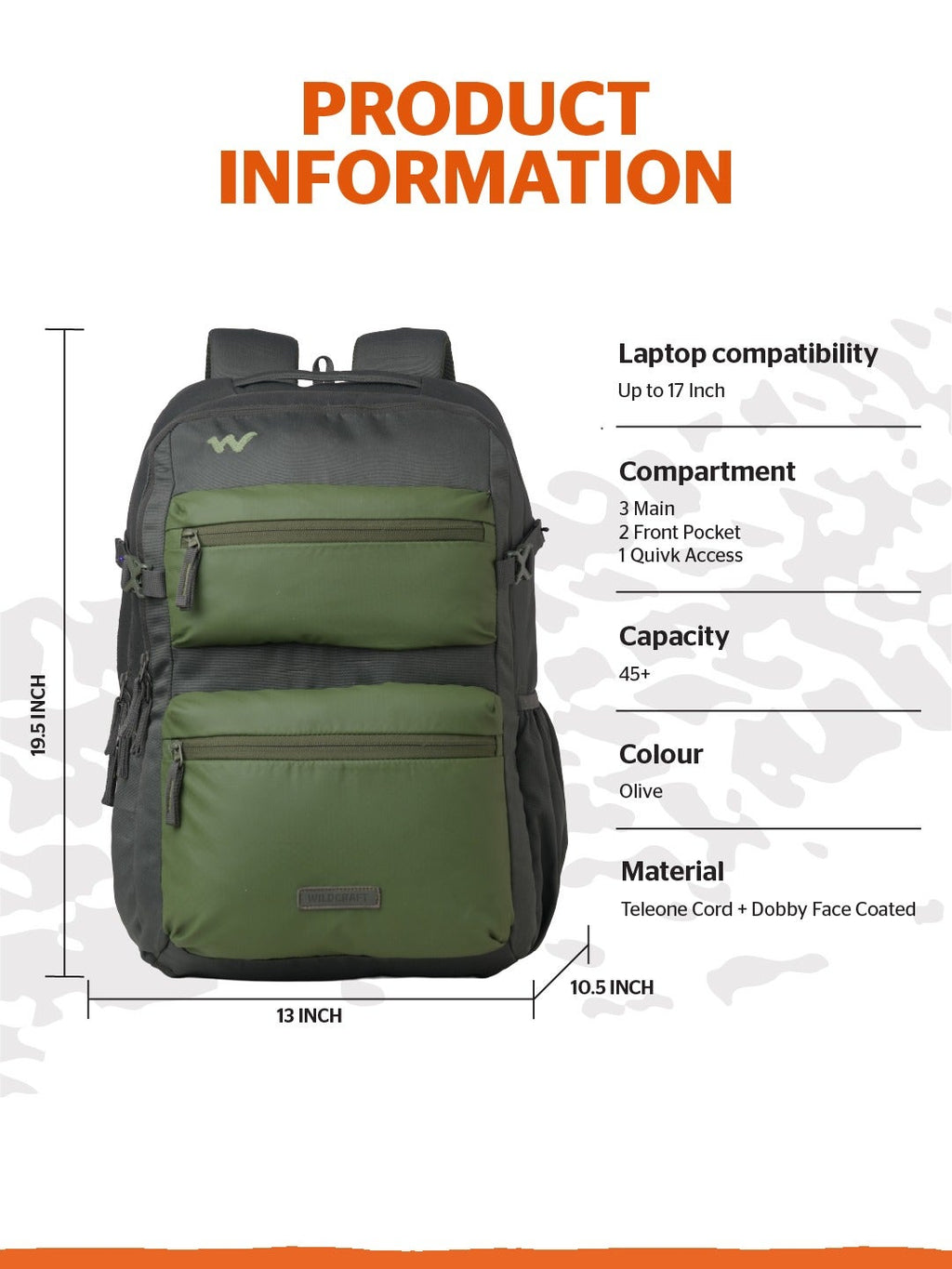 Wildcraft Ranger 45 (Olive)