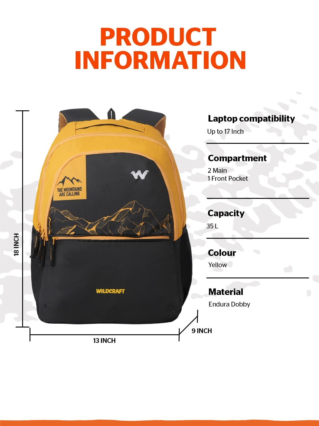 Wildcraft  Outlander 35 (Yellow)