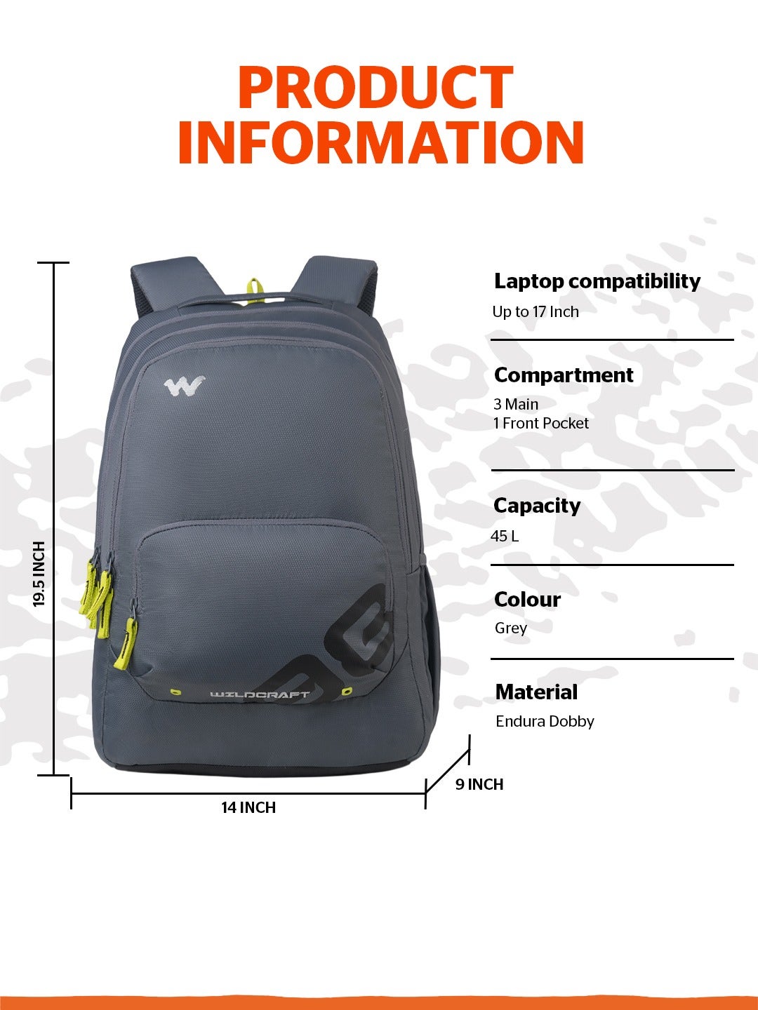 Wildcraft Outlander 45 (Grey)