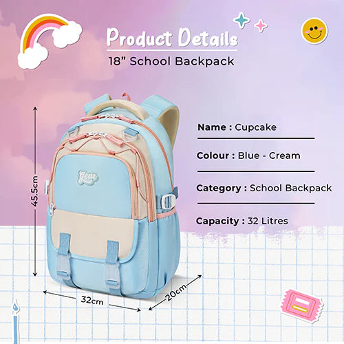 Gear Cupcake 16 (Blue & Crema)