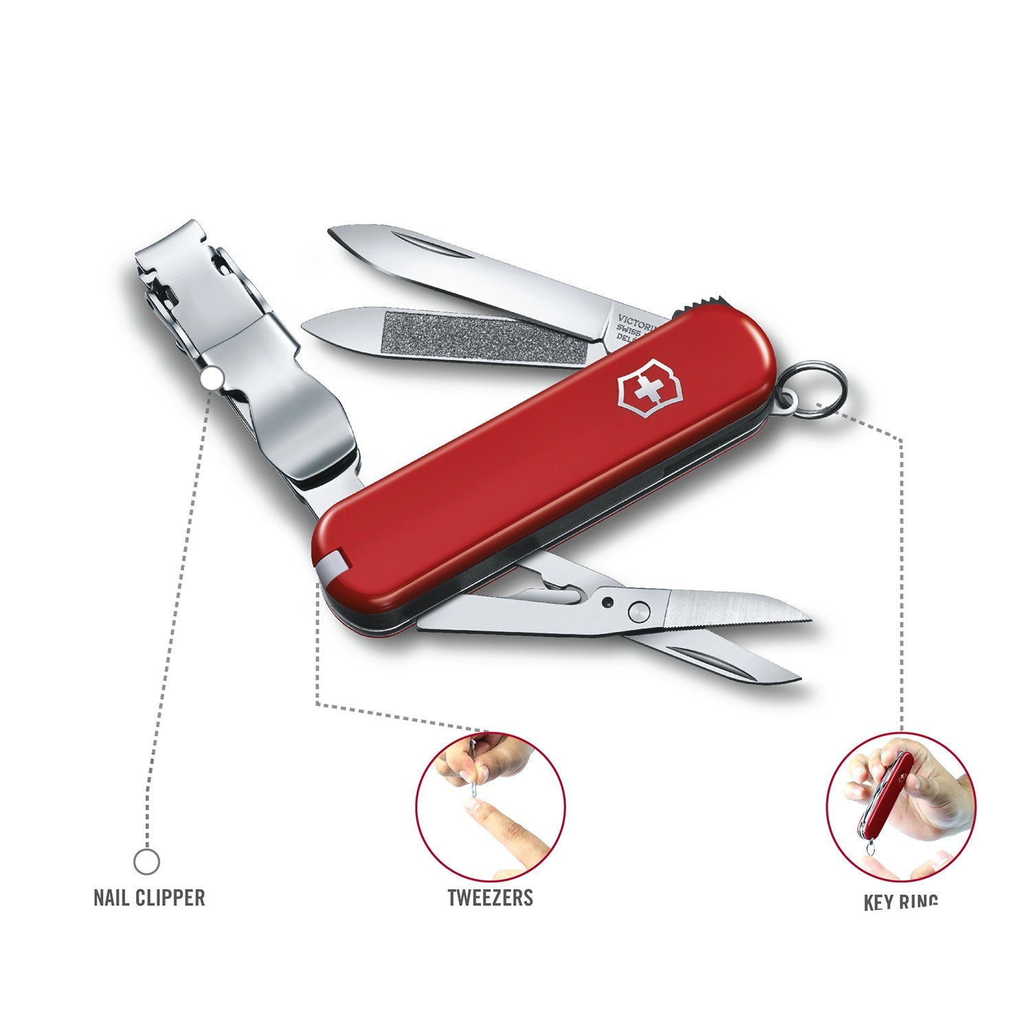 Victorinox Nail Clip (Red)
