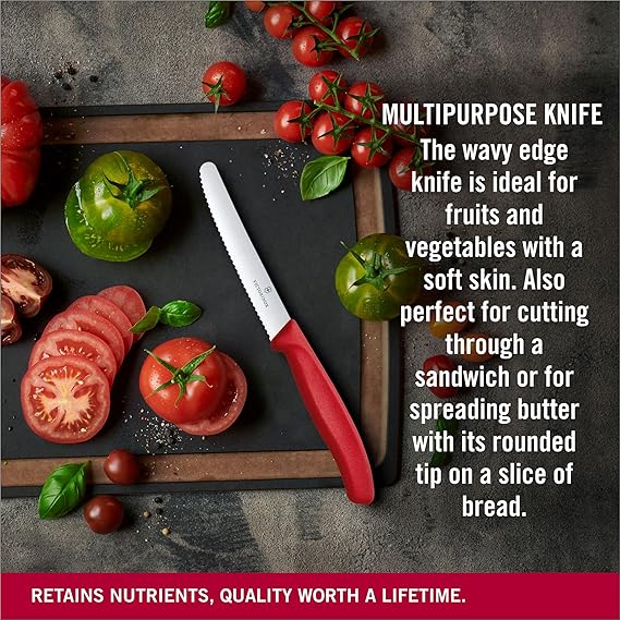 Victorinox Swiss Classic Tomato & Table Knife (Red)