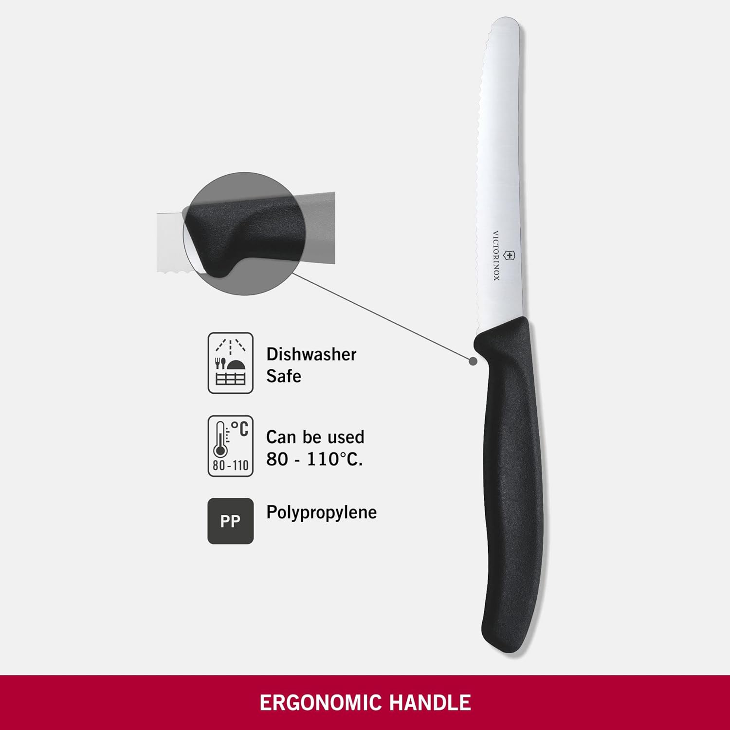 Victorinox Swiss Classic Tomato & Table Knife (Black)