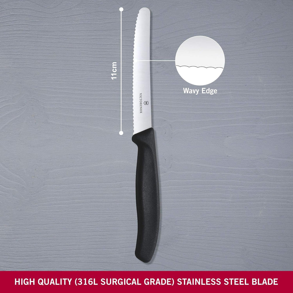 Victorinox Swiss Classic Tomato & Table Knife (Black)