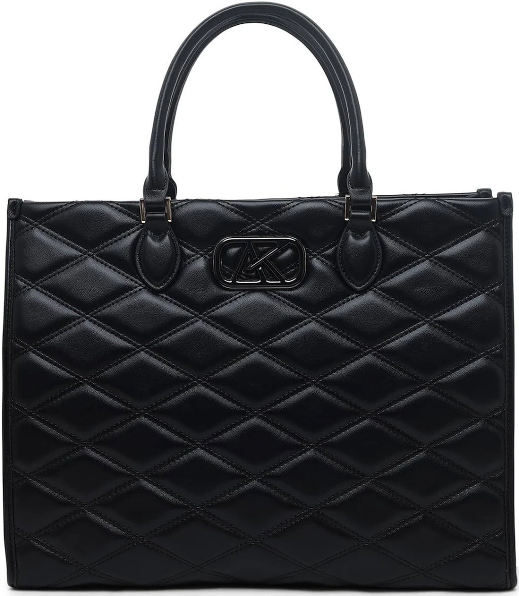 Akiki Padding medium Box Satchal (Black)