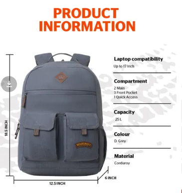 Wildcraft Gypsy 25 (Dark Grey)