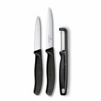 Victorinox Swiss Classic Paring Knife Set With I Peeler 3 Pcs (Black)