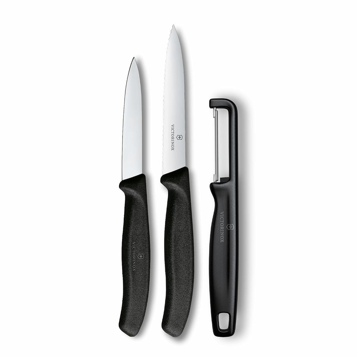 Victorinox Swiss Classic Paring Knife Set With I Peeler 3 Pcs (Black)
