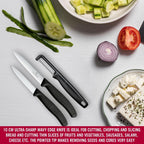 Victorinox Swiss Classic Paring Knife Set With I Peeler 3 Pcs (Black)