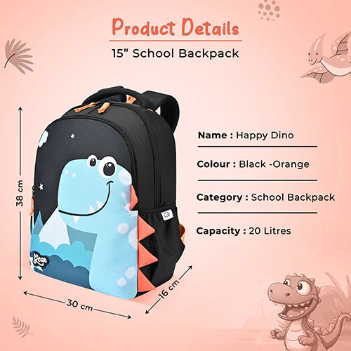 Gear Happy Dino (Black & Orange)