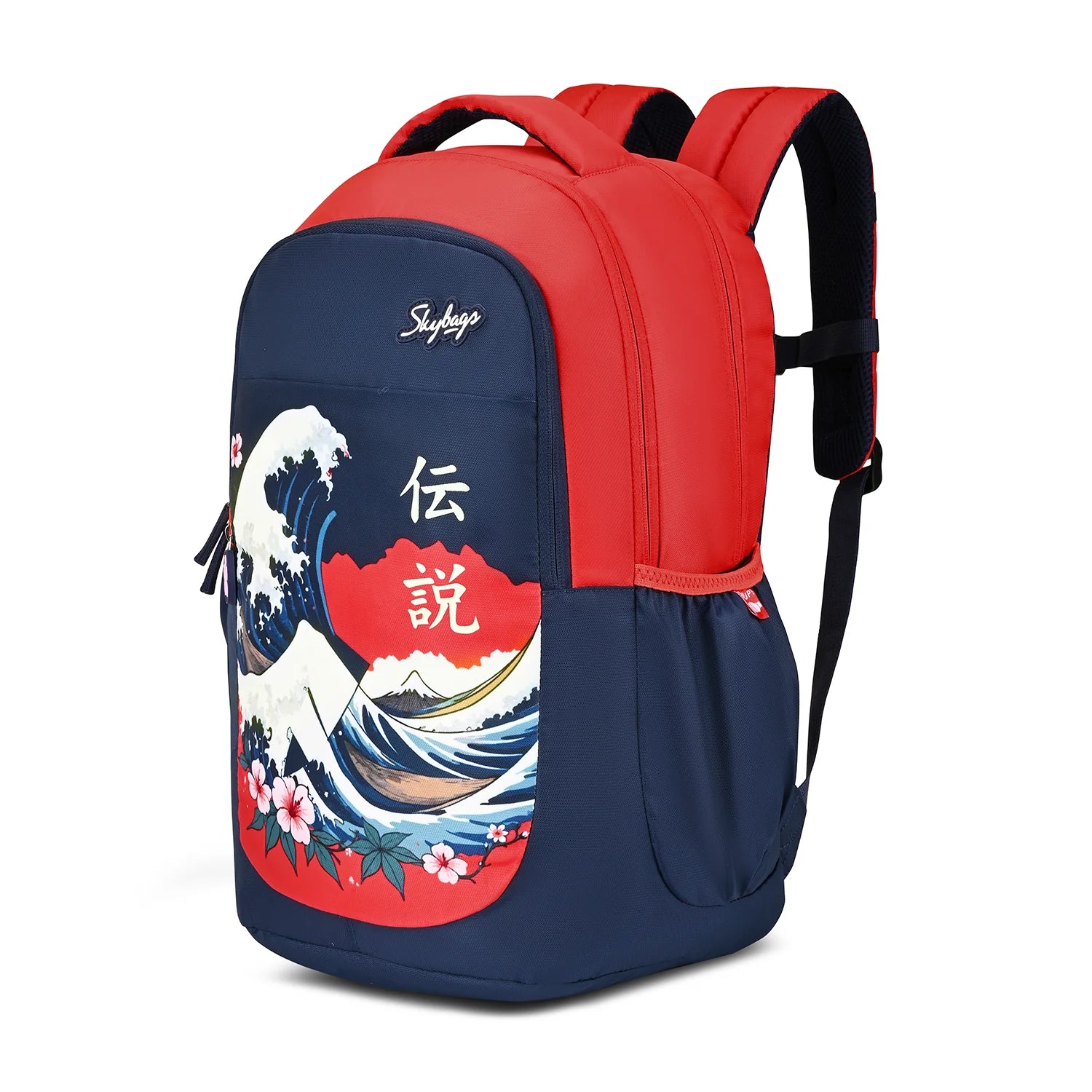 Skybags Kenshi (Great Wave Red & Navy)