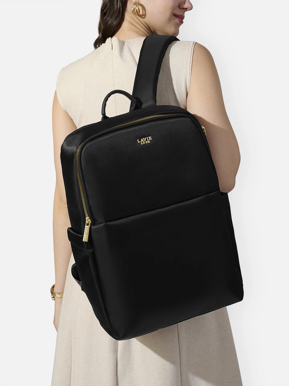 Lavie Luxe Zenia Laptop Bag Pack (Black)