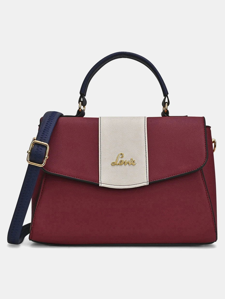 Lavie Nicky Colorblock Flap Satchel (Red)