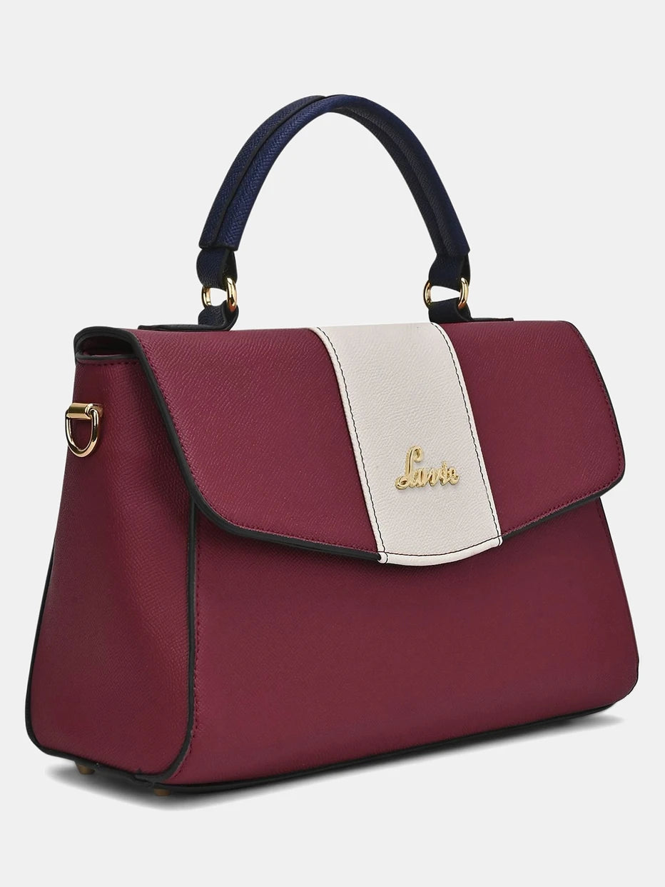 Lavie Nicky Colorblock Flap Satchel (Red)