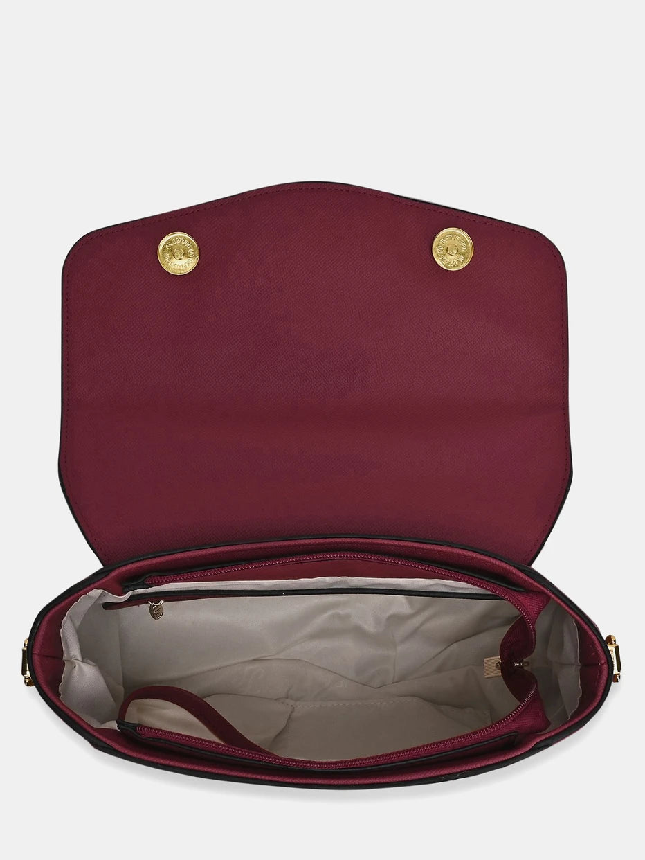 Lavie Nicky Colorblock Flap Satchel (Red)