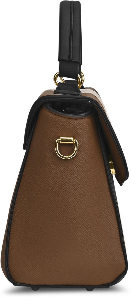 Lavie Nicky Colorblock Flap Satchel (Tan)