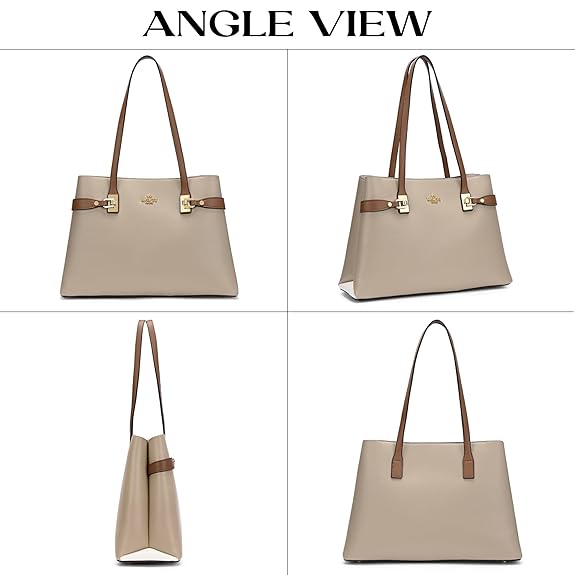 Lavie Paris Camelia 3c Lg Satchel (Beige)