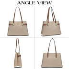 Lavie Paris Camelia 3c Lg Satchel (Beige)