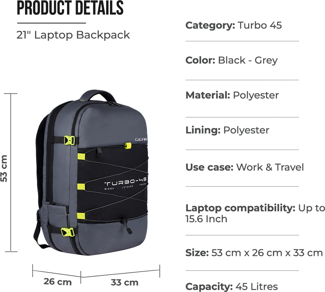 Gear Turbo (Black & Grey)