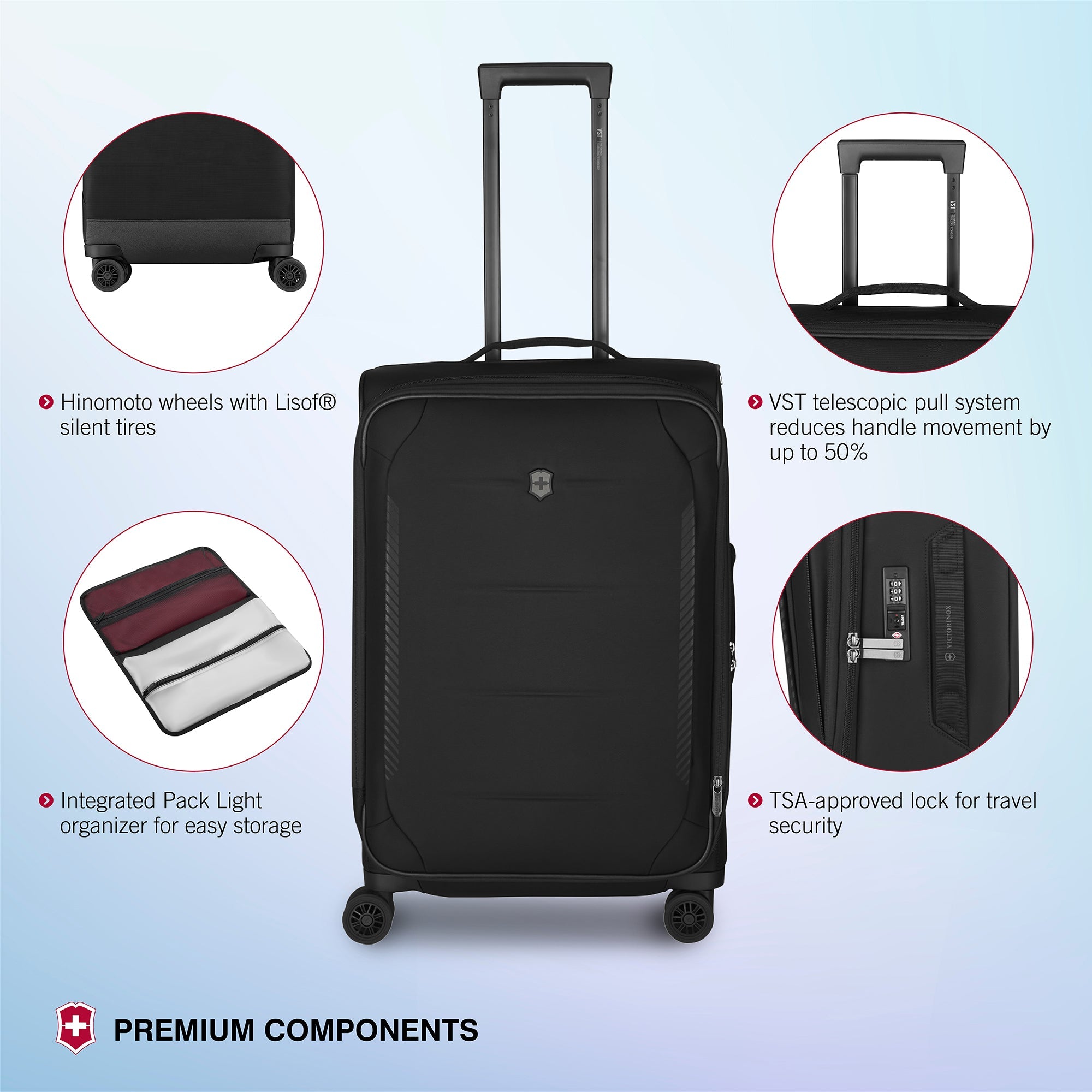 Victorinox Cross Light Soft Case (Black) – Bagpoint