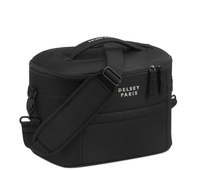 Delsey Brochant 3 Beauty Case (Deep Black)