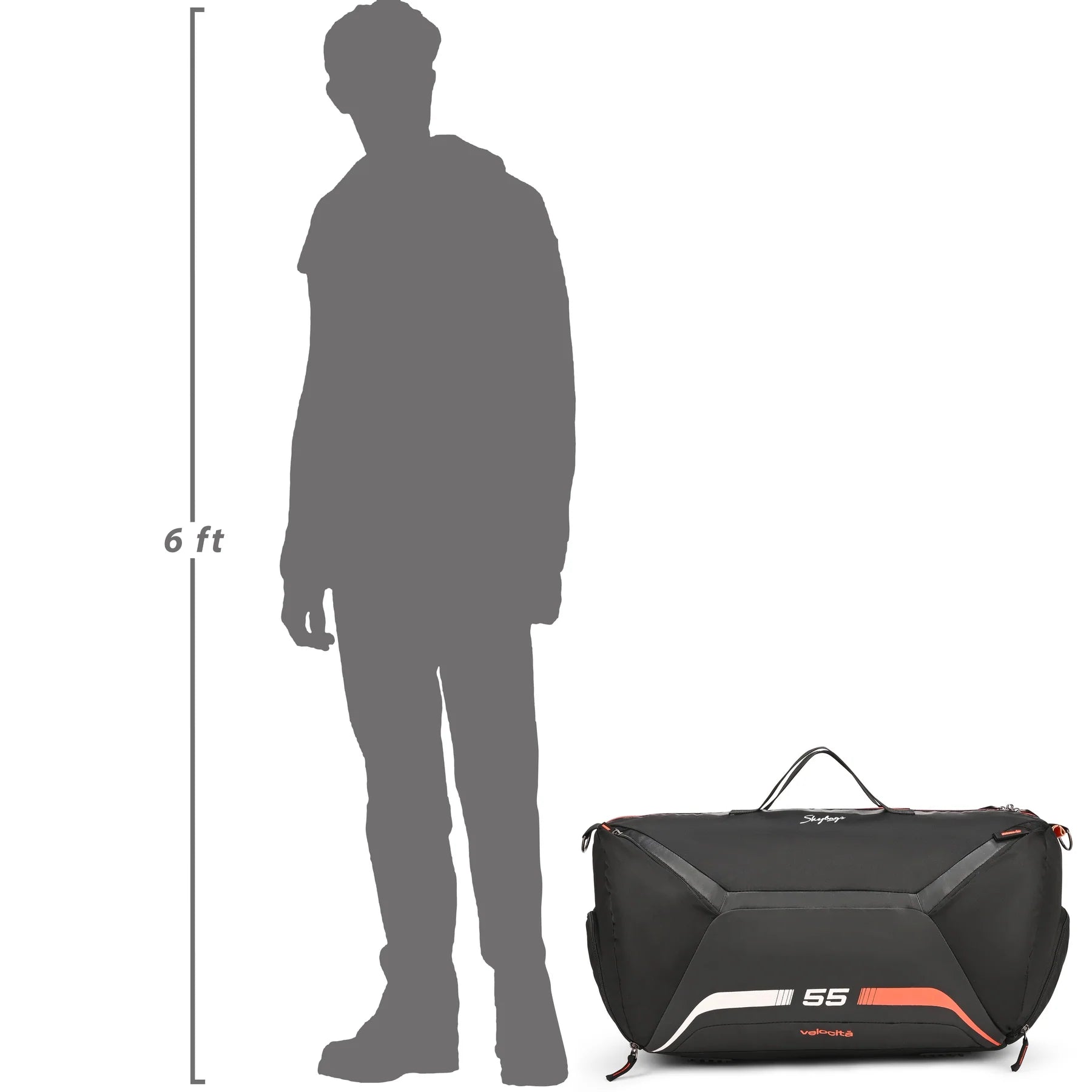 Skybags Endeavr (Black & Orange)