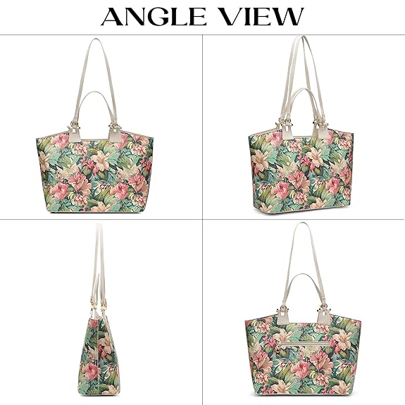 Lavie Paris Fleur Large Tote (Green)