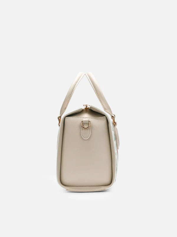 Lavie Paris Fleur Medium Satchel (White)