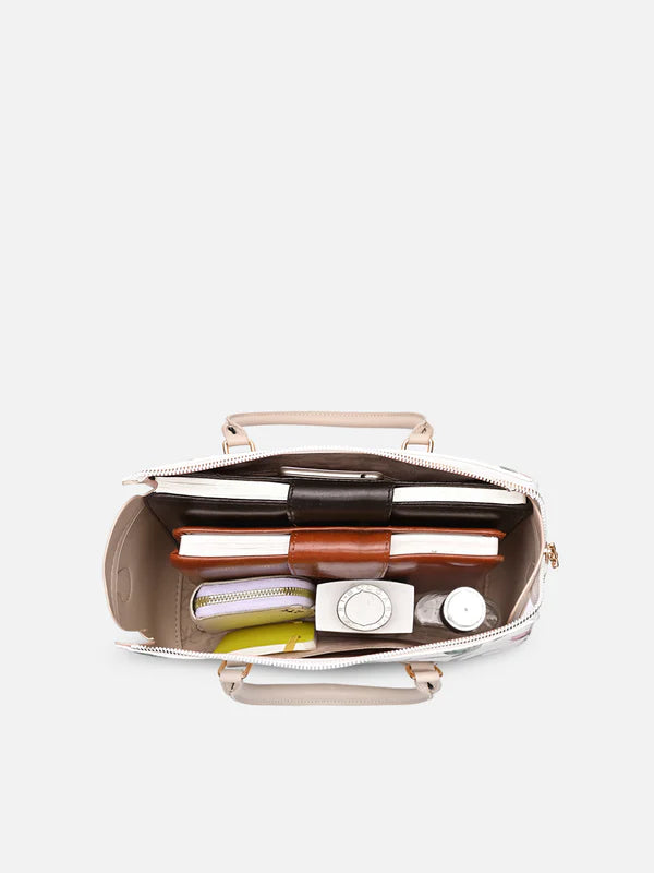 Lavie Paris Fleur Medium Satchel (White)