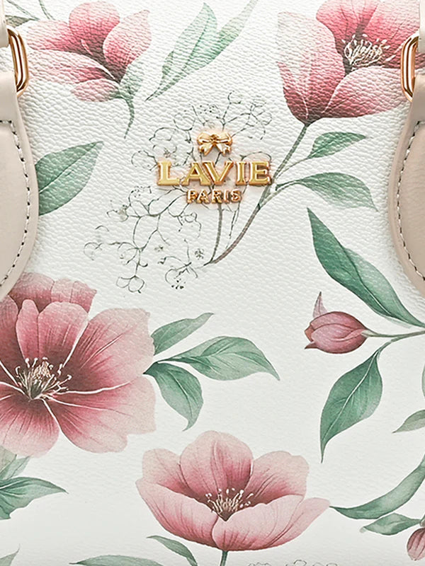 Lavie Paris Fleur Medium Satchel (White)
