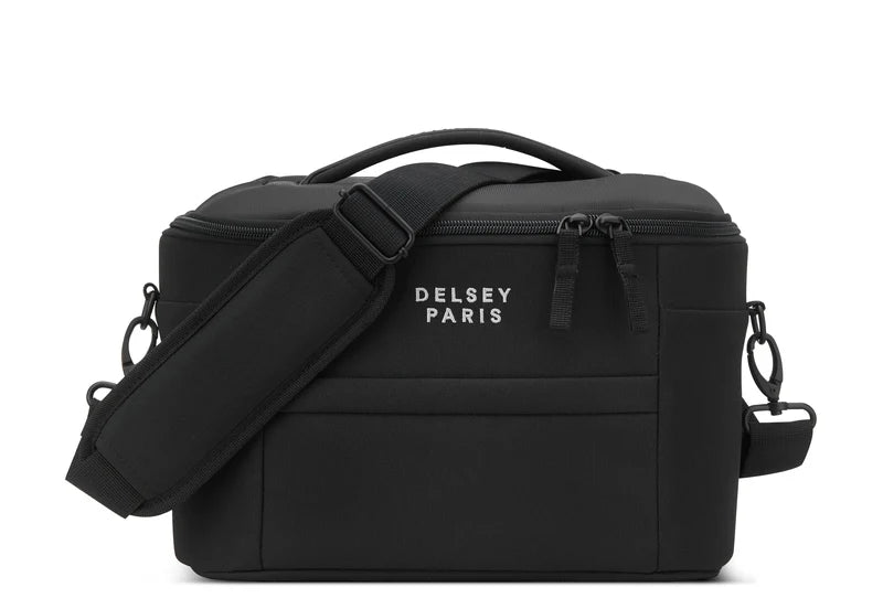 Delsey Brochant 3 Beauty Case (Deep Black)