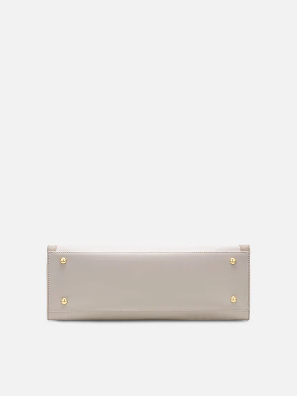 Lavie Paris Jade Large Monogram Satchel (Beige)