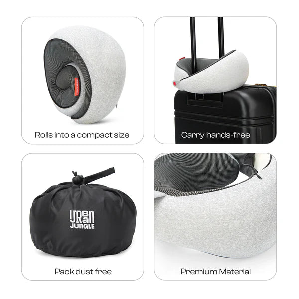 Urban Jungle Neck Pillow (White)