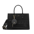 Lavie Paris Jade Large Monogram Satchel (Black)