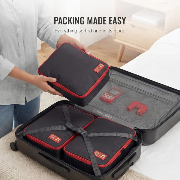 Urban Jungle Packing Cube (Black & Red)
