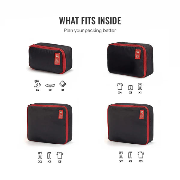 Urban Jungle Packing Cube (Black & Red)