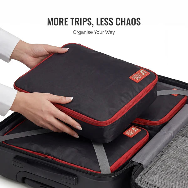 Urban Jungle Packing Cube (Black & Red)