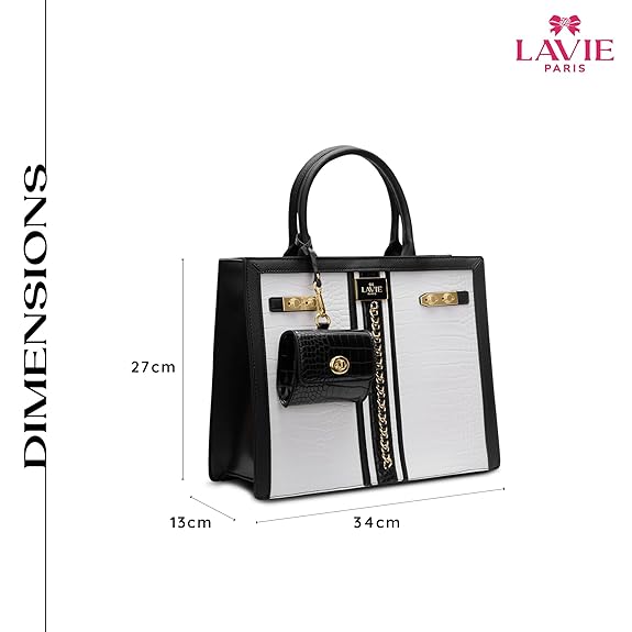 Lavie Paris Louvre Large Chain Satchel (White)