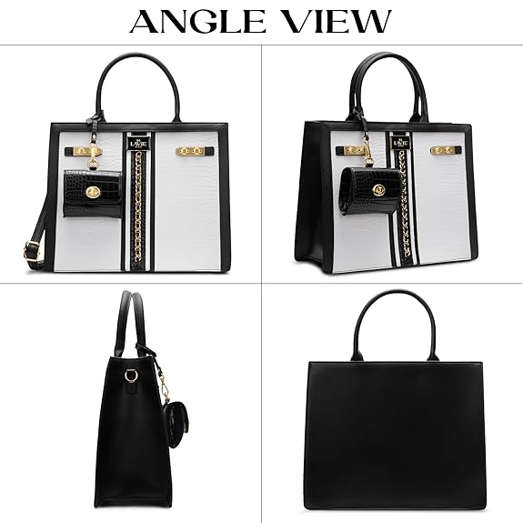 Lavie Paris Louvre Large Chain Satchel (White)