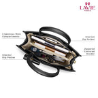 Lavie Paris Louvre Large Chain Satchel (Beige & Black)