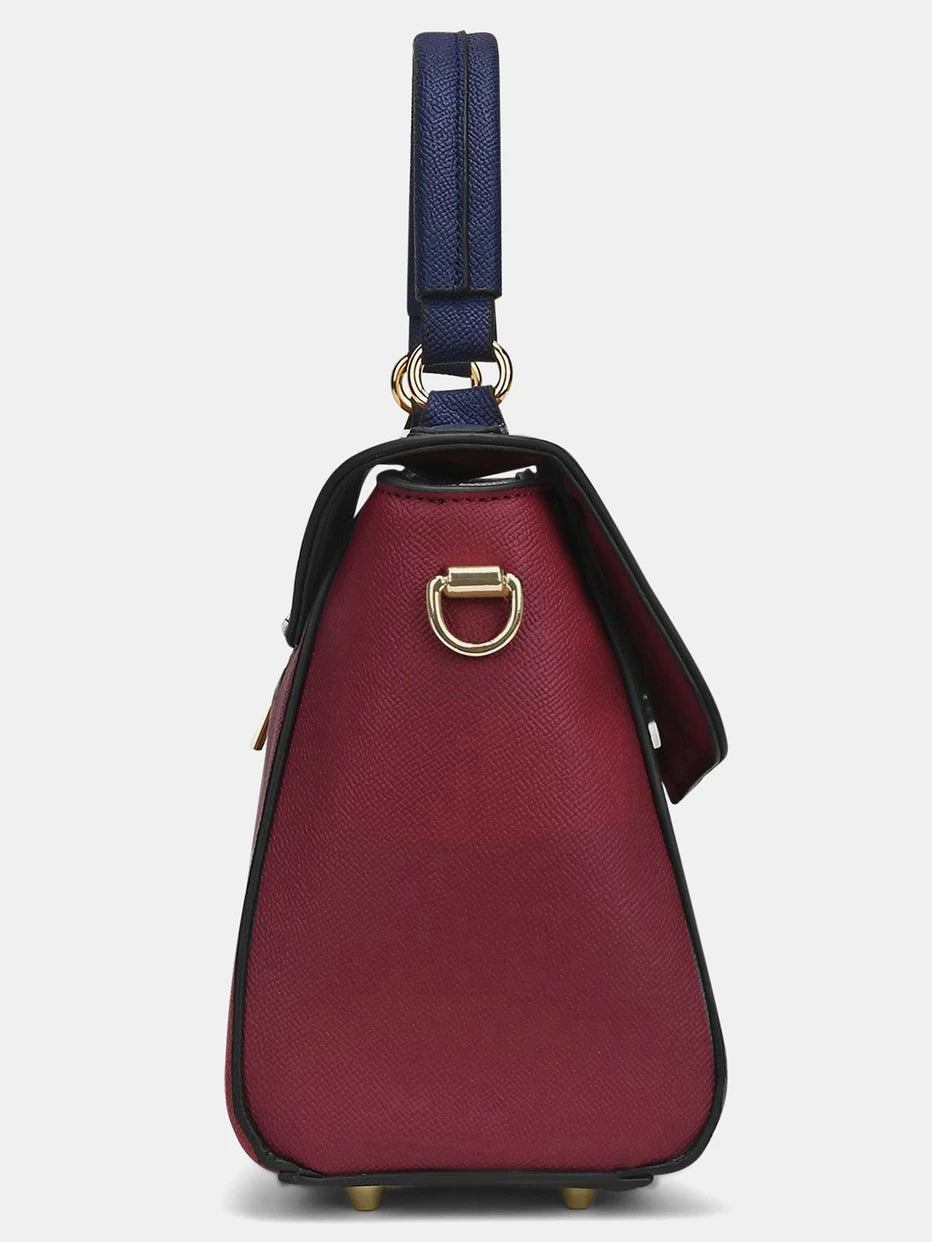 Lavie Nicky Colorblock Flap Satchel (Red)