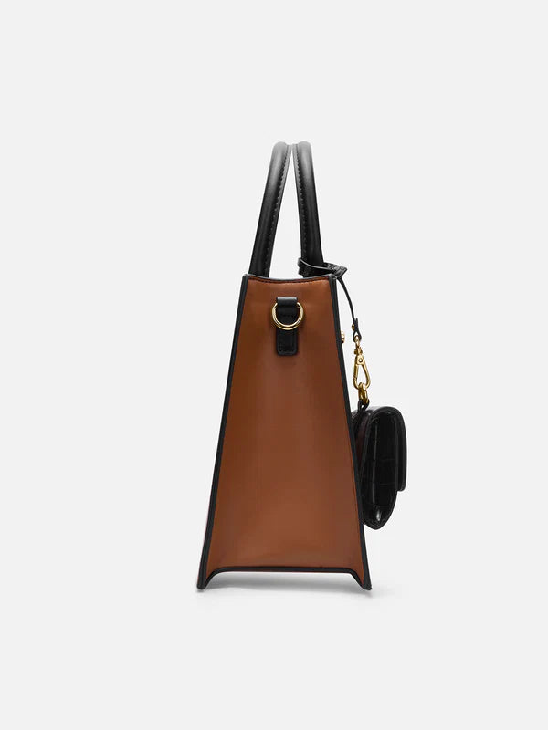 Lavie Paris Louvre Medium Satchel (Beige & Black)