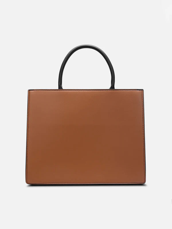 Lavie Paris Louvre Medium Satchel (Beige & Black)