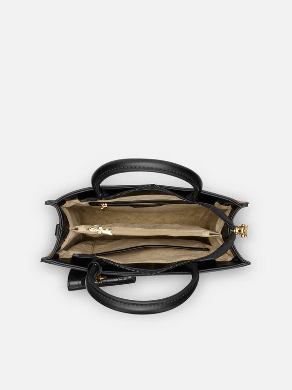 Lavie Paris Louvre Medium Satchel (Beige & Black)